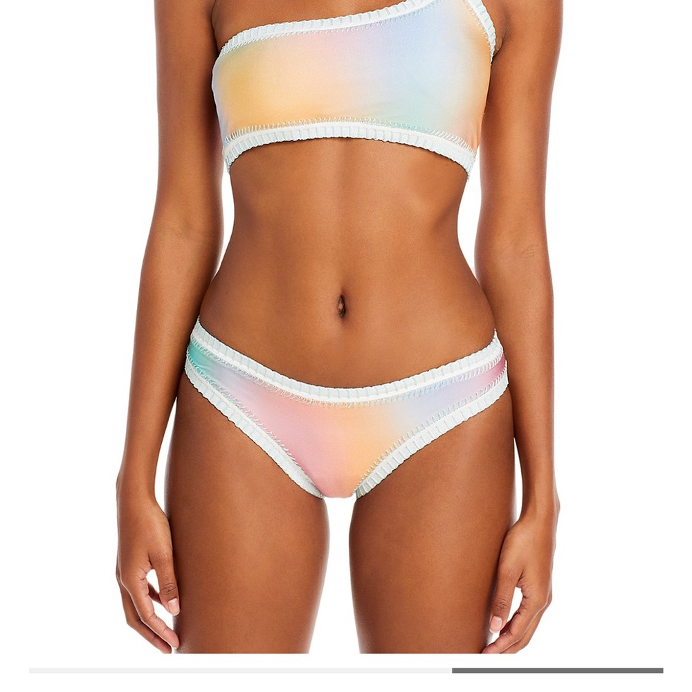 PQ crochet trimmed bandeau bikini set, new with tags